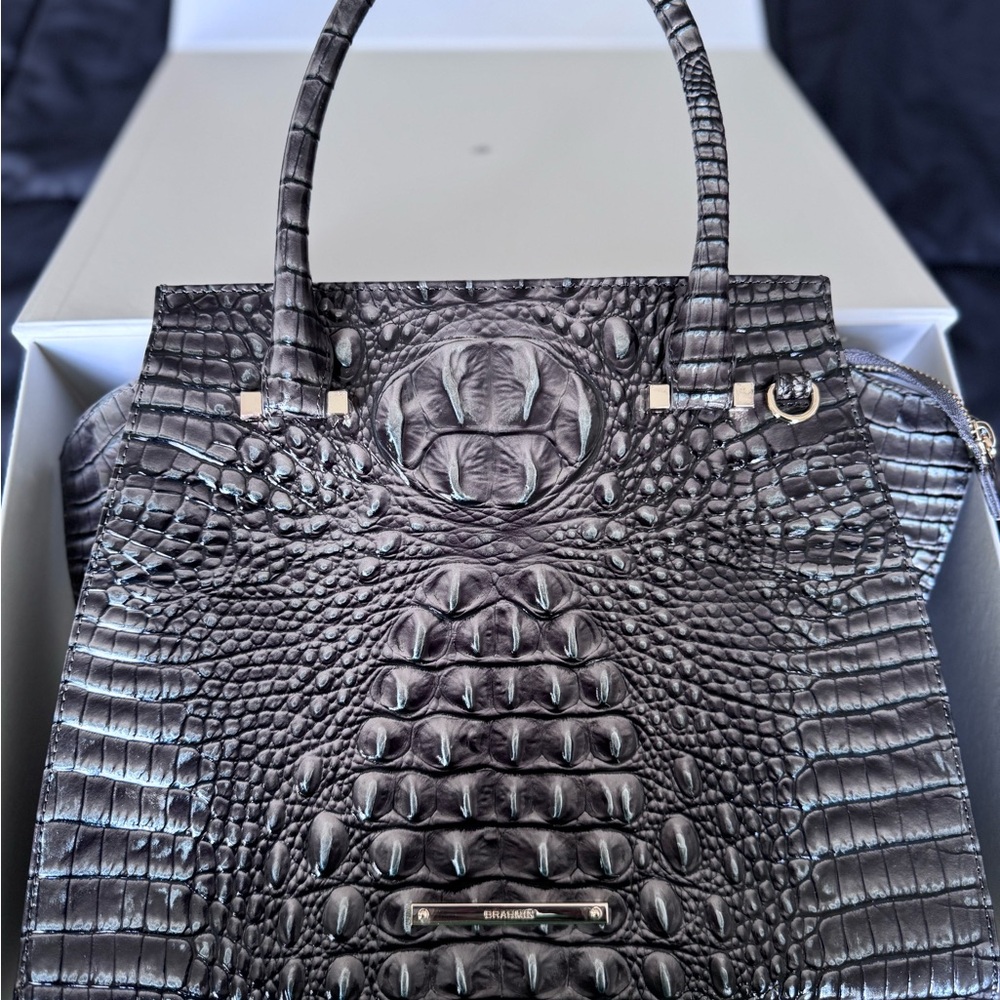 Brahmin Charcoal Priscilla satchel - Picture 5 of 7